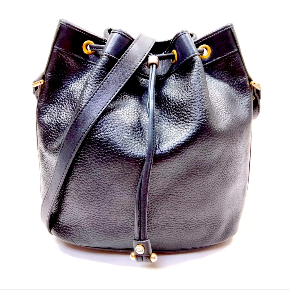 Christian Dior Shoulder Bag  Black Leather Made in France 🇫🇷